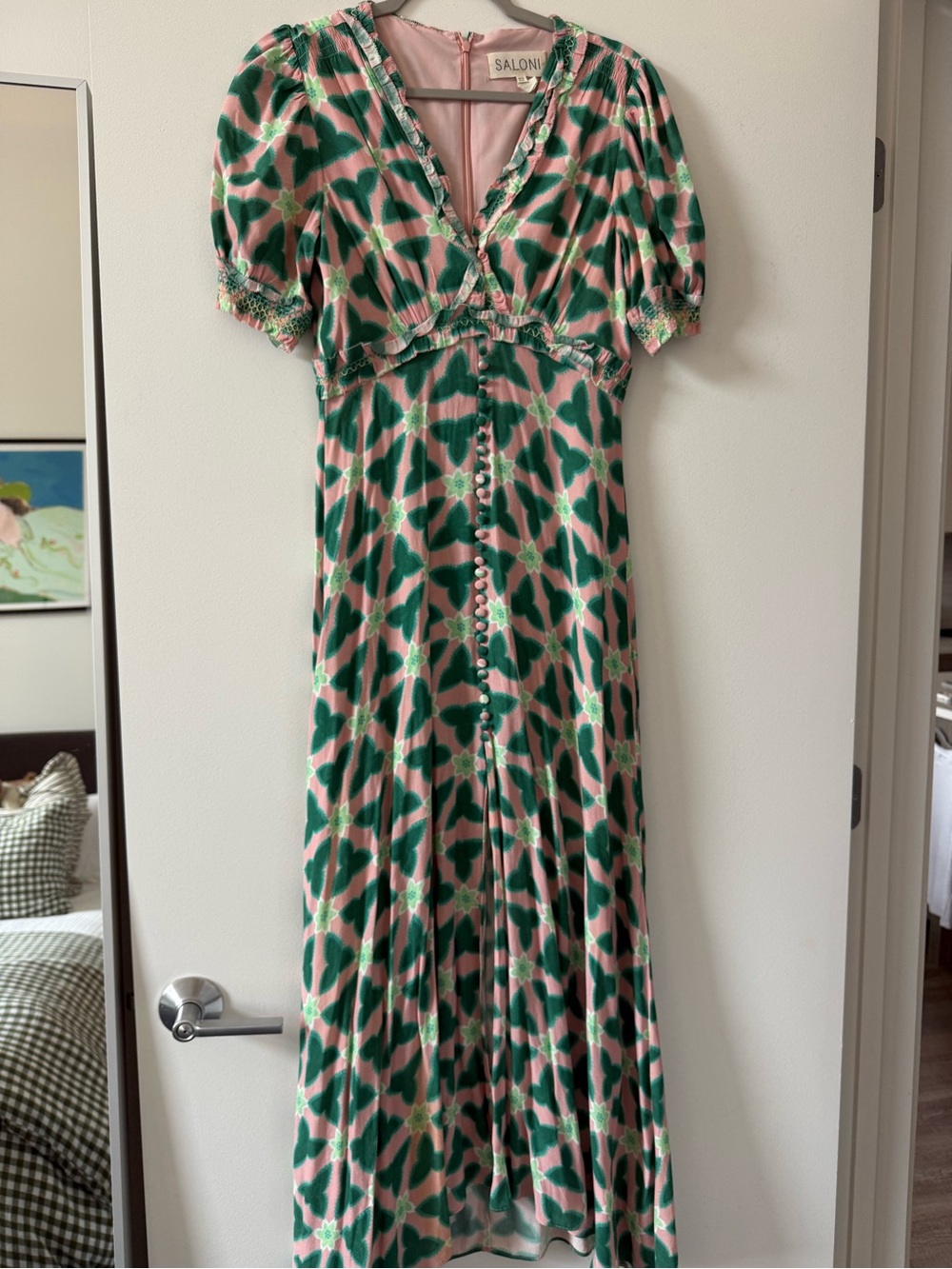 Saloni Printed Lea Maxi Dress